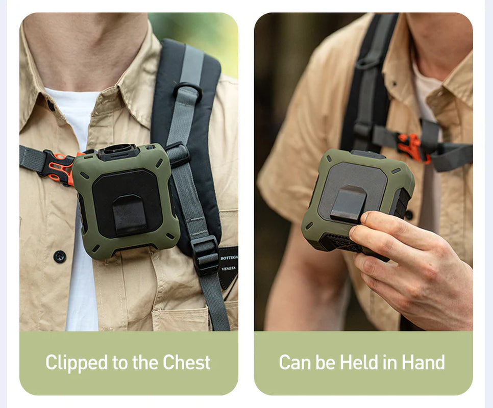 [GOLD] Coolbelt Pro – Wearable Waist Fan & Power Bank with Desktop Stand