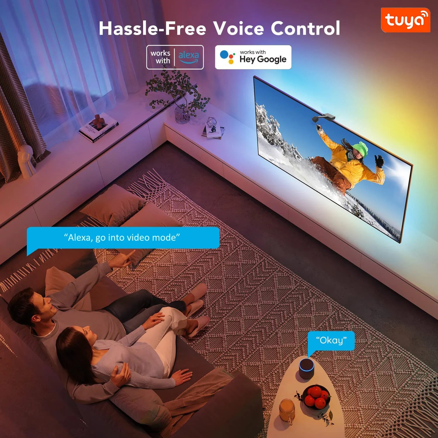 [GOLD] Glowsync™ HD – Smart LED TV Backlight Strip with Real-Time Screen Sync (50–65” Tvs Only)