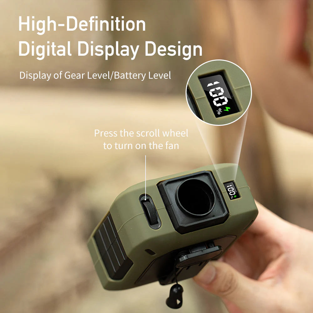 [GOLD] Coolbelt Pro – Wearable Waist Fan & Power Bank with Desktop Stand
