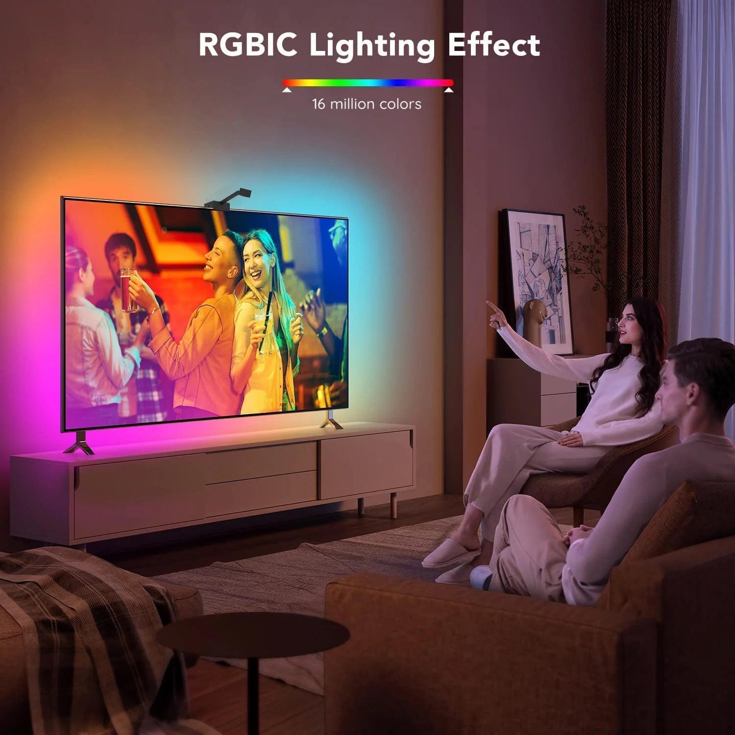 [GOLD] Glowsync™ HD – Smart LED TV Backlight Strip with Real-Time Screen Sync (50–65” Tvs Only)