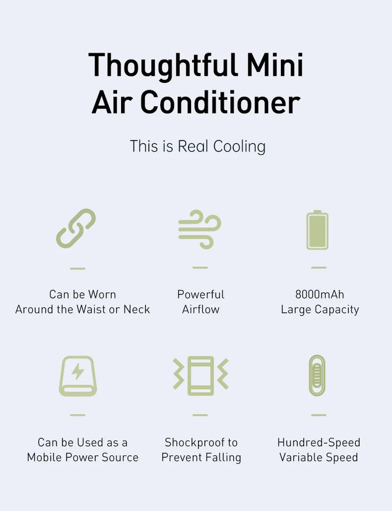 [GOLD] Coolbelt Pro – Wearable Waist Fan & Power Bank with Desktop Stand