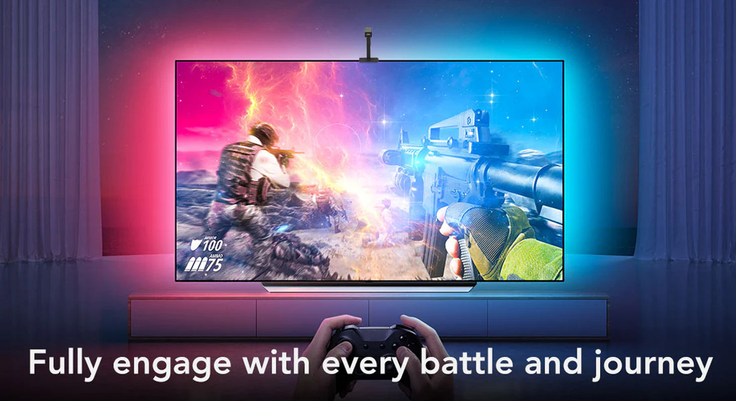 [GOLD] Glowsync™ HD – Smart LED TV Backlight Strip with Real-Time Screen Sync (50–65” Tvs Only)
