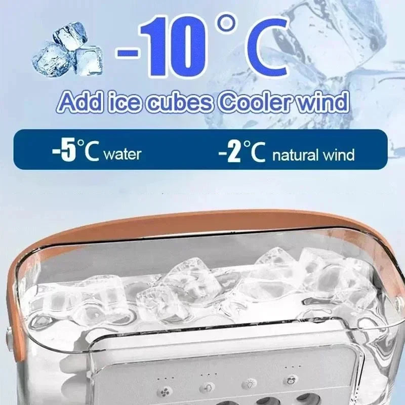Portable Mini Fan 3 in 1 Cooler Home House LED USB Desk Bedroom Indoor Air Conditioner Humidifier Fans Summer Cool Living Room