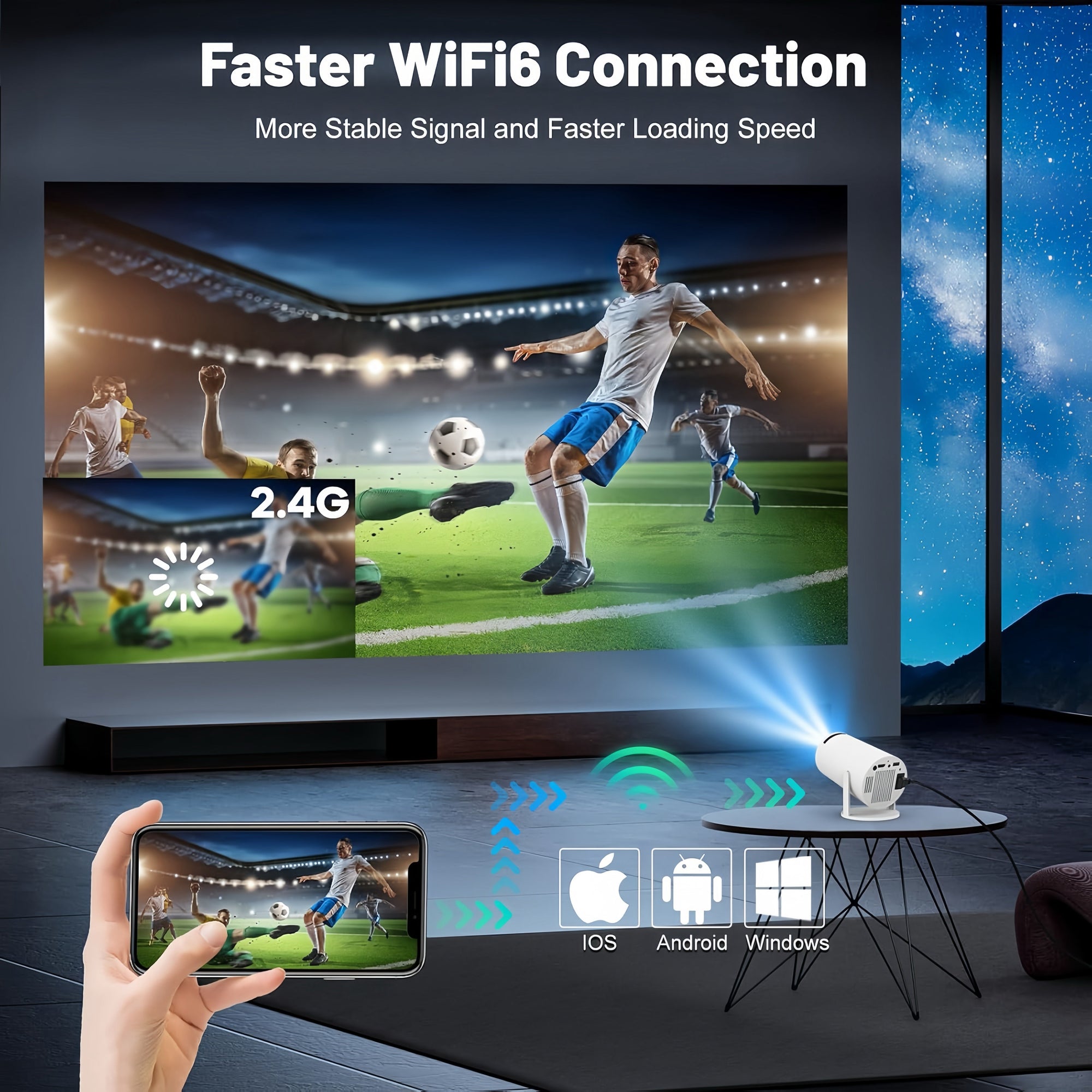 [GOLD] Pocketbeam Smart 180° Projector