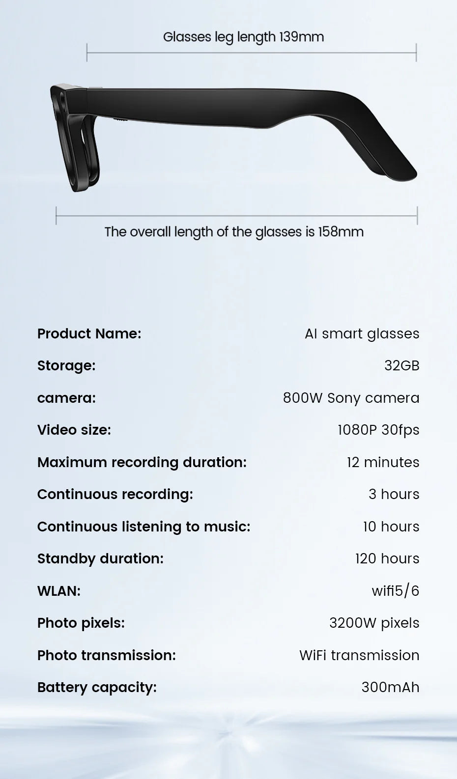 [GOLD] Cyanvue AI Smart Glasses – 8MP Camera Glasses with Music & Call Features