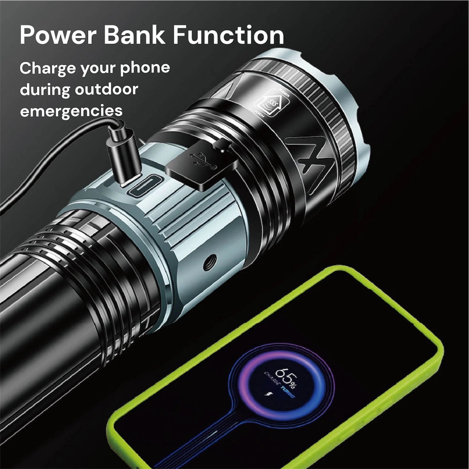 [GOLD] Torchmaster X9 Multi-Mode Tactical Flashlight