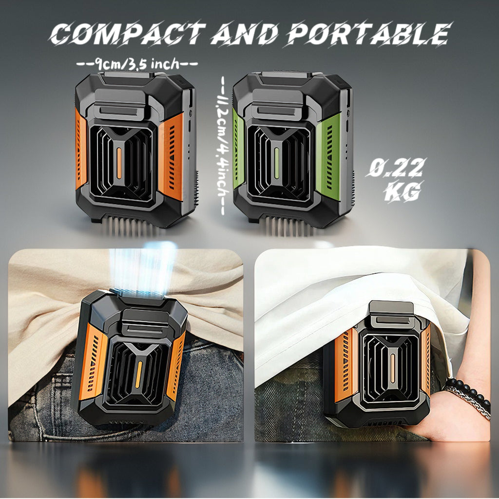 Portable Waist & Neck Fan – 4000mAh Rechargeable with Power Bank